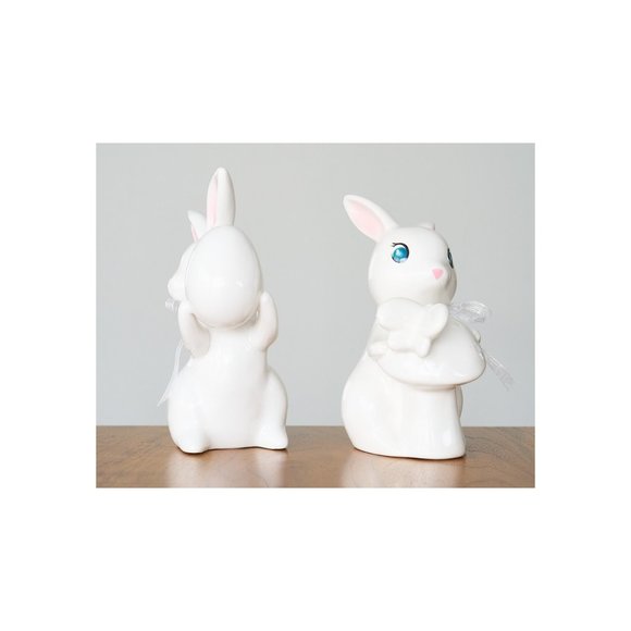 NEW! Set of 2 Target Spritz Easter Bunny Egg Mushroom Butterfly Ceramic Figures - Picture 4 of 9